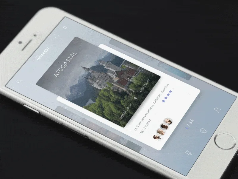 Transições - via Dribbble