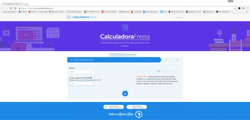 CalculadoraFreela: Ferramenta para saber o quanto cobrar - 1