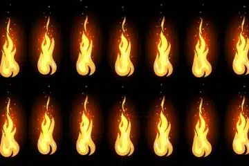 Animação de fogo frame-a-frame