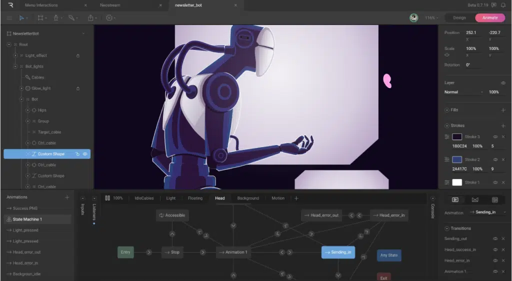 Imagem mostrando a funcionalidade do aplicativo Rive.